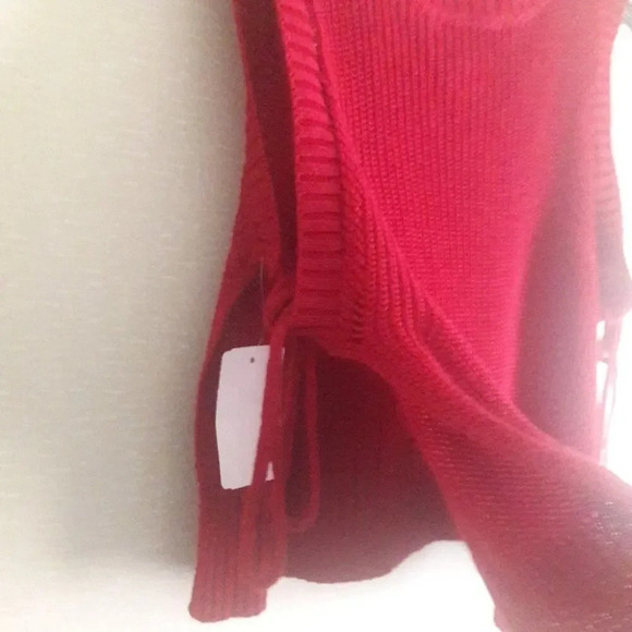 Closet Space Tie Side Slit Knit Sweater Tank Top M - Picture 5 of 7